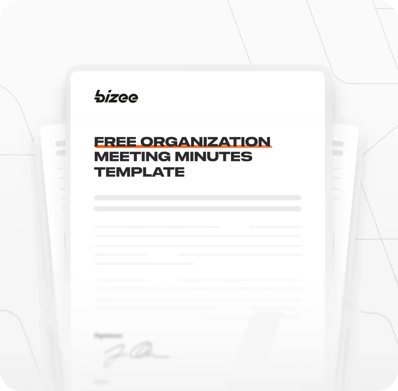 Free Organization Meeting Minutes Hero