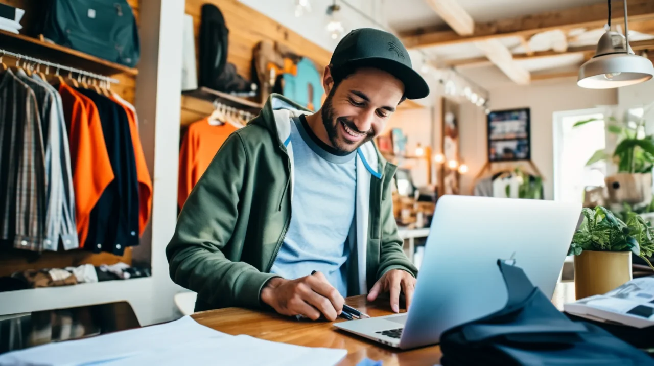 Man Working On Macbook
