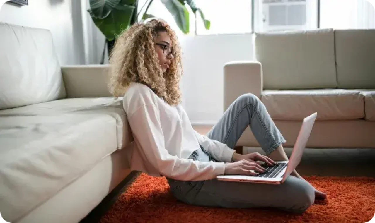 Person working on laptop