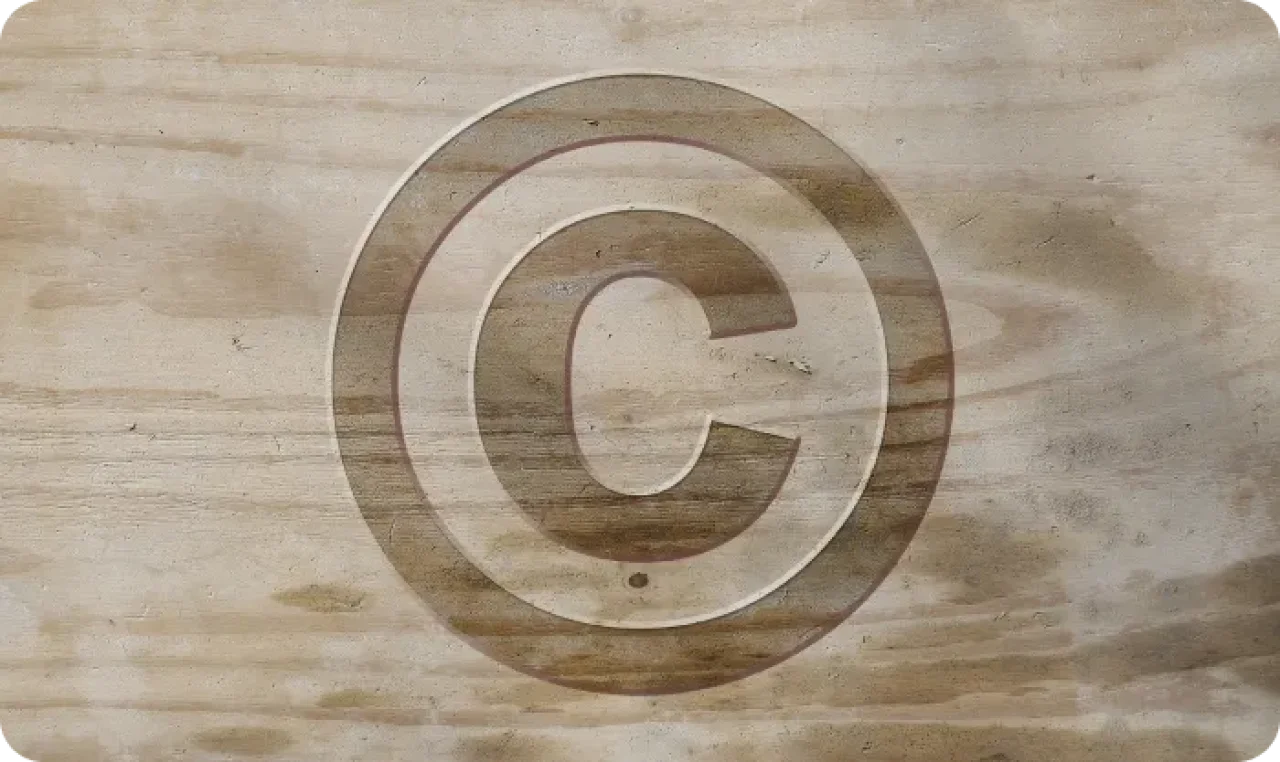 Trademark Symbols Wooden Blocks