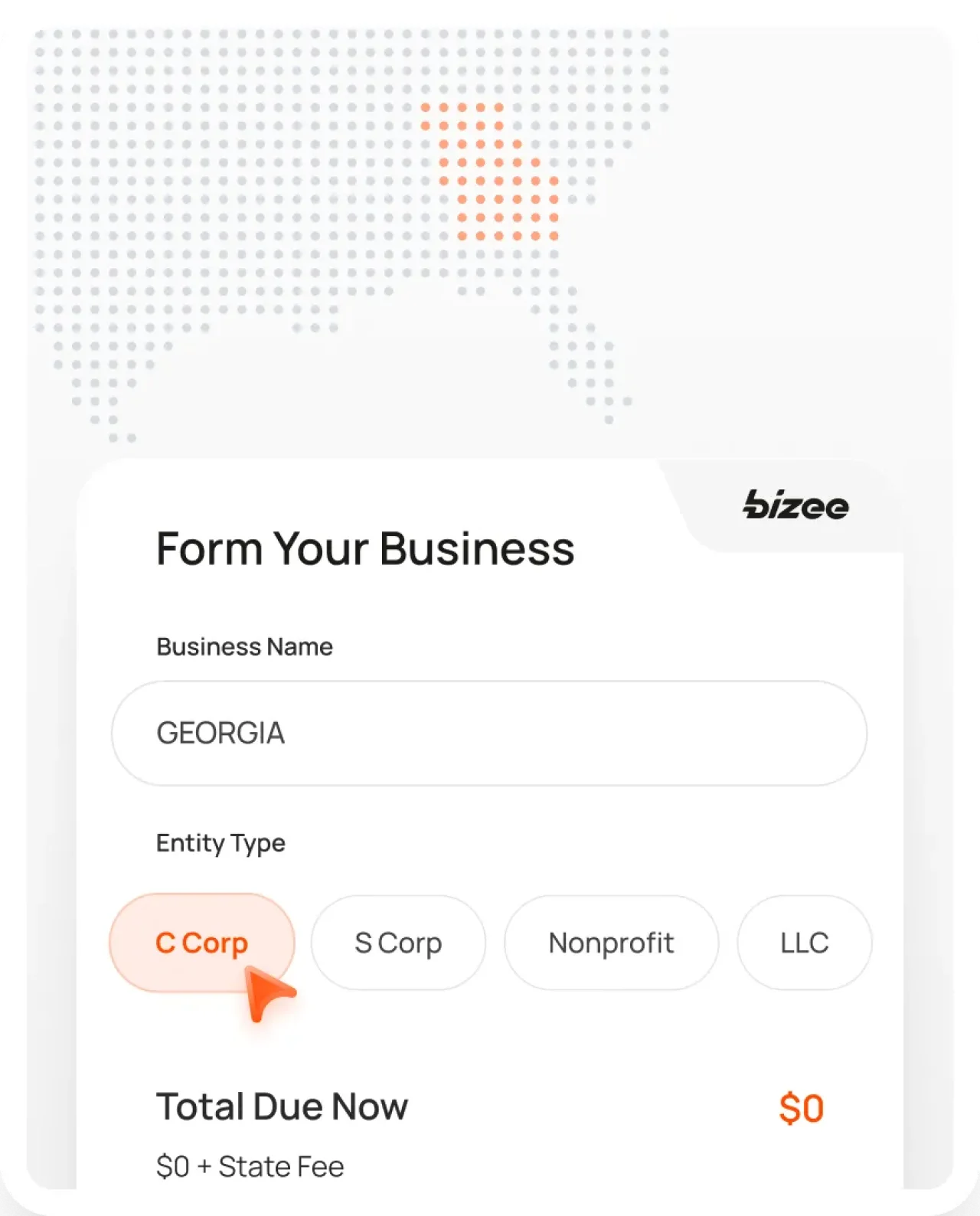Georgia Corp Map Mobile