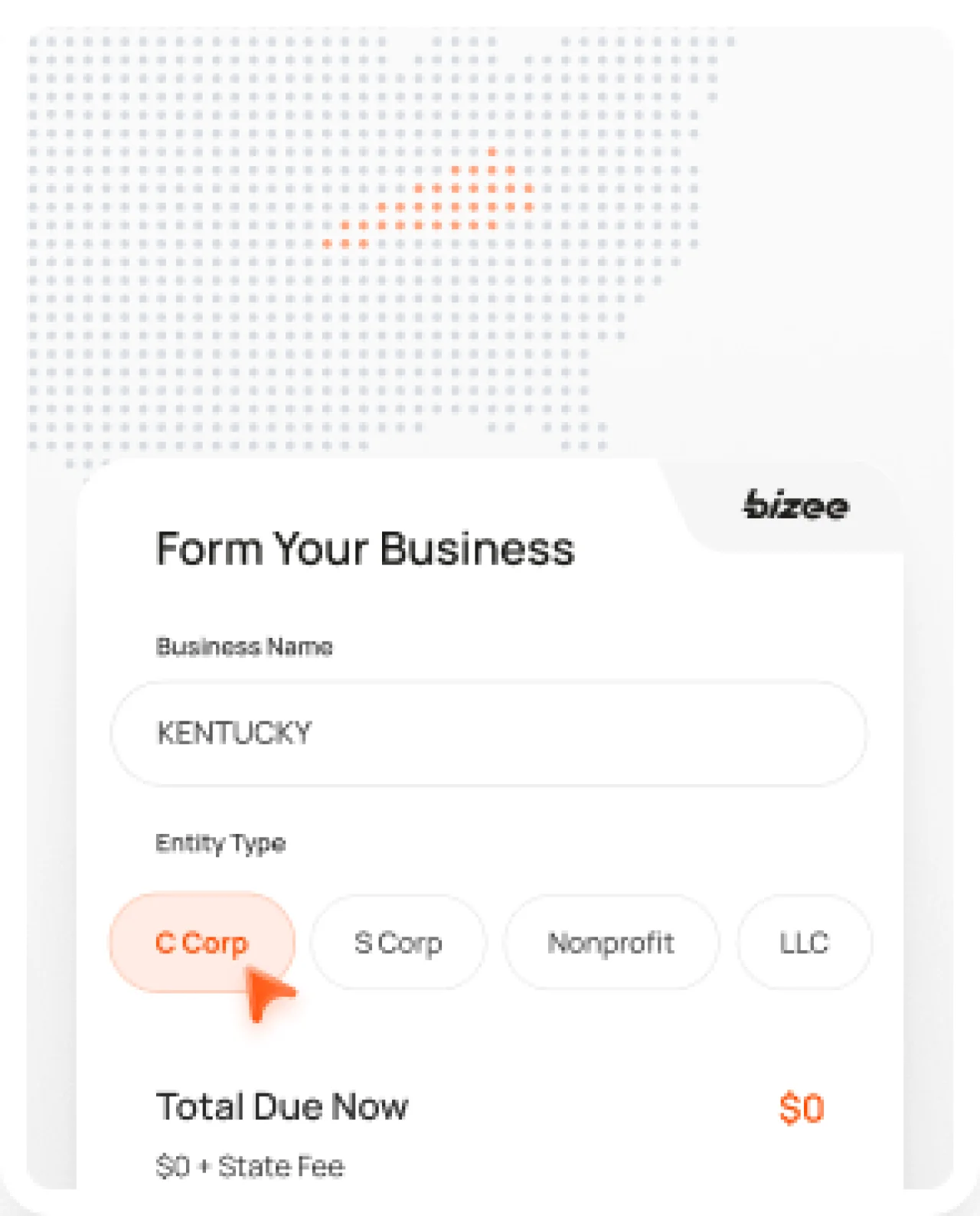 Kentucky Corp Map Mobile
