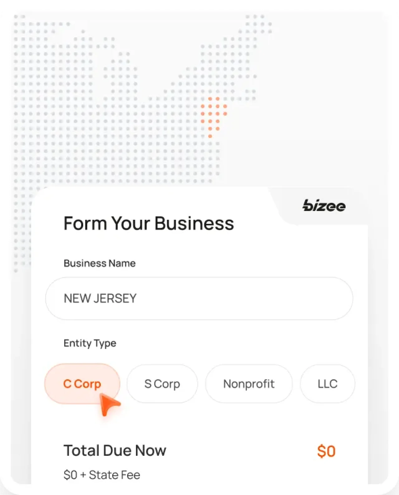 New Jersey Corp Map Mobile