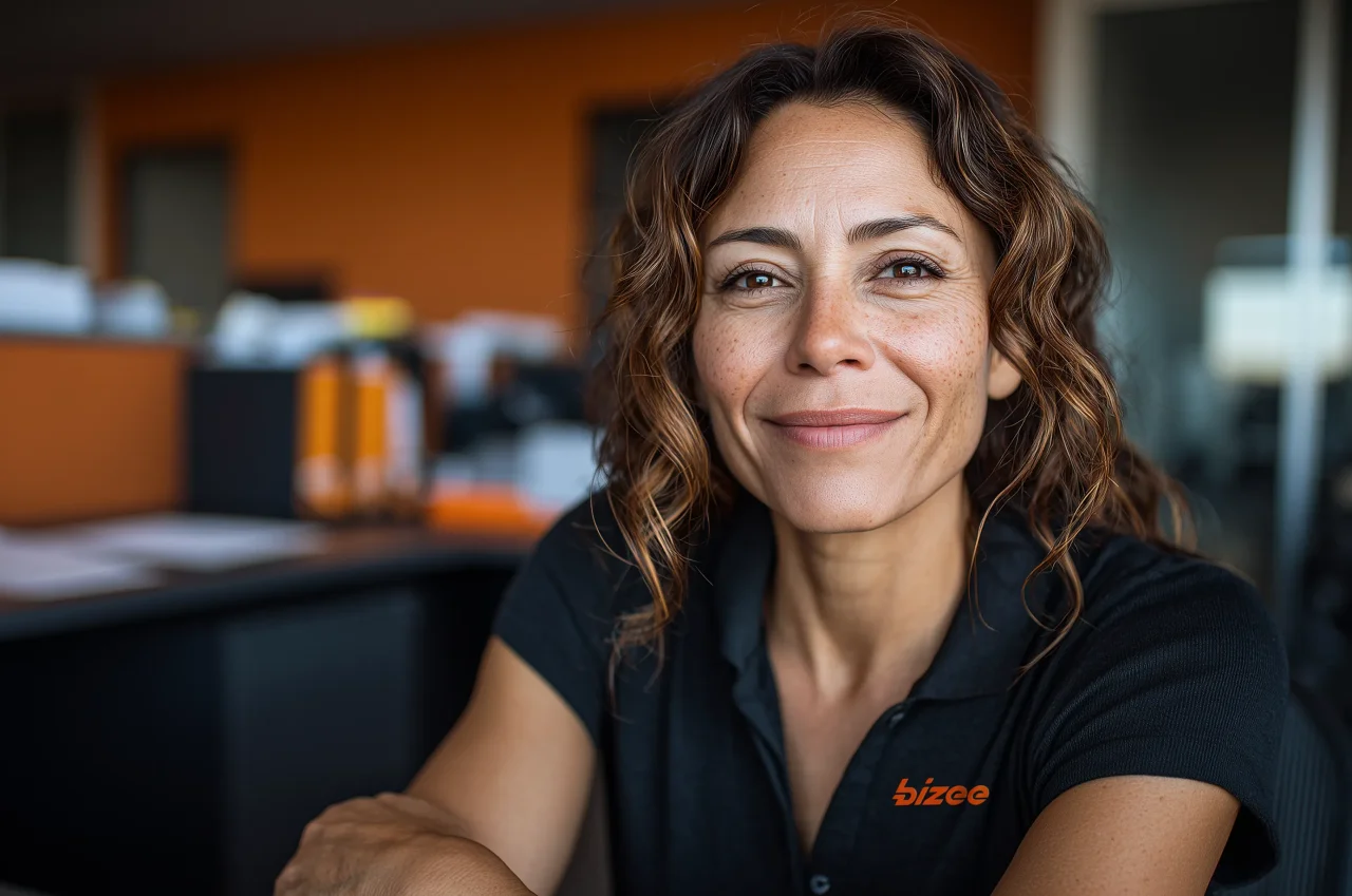 Woman Smiling In Bizee Office
